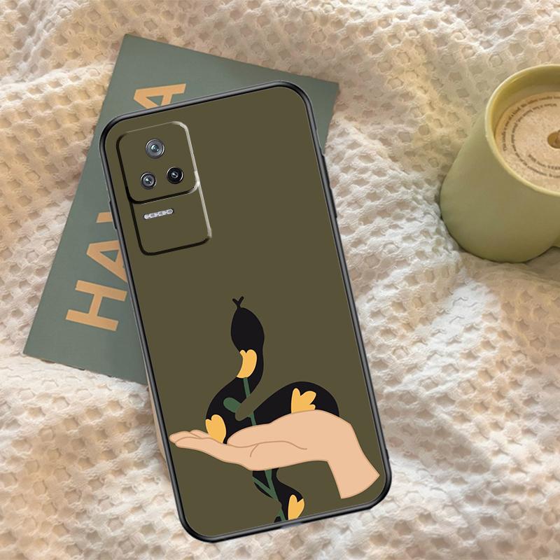 

Hand Snake Flower Case For Xiaomi 15 Ultra 13 14 11T 12T 13T 14T Pro POCO X7 Pro F5 F6 M6 X3 X5 X6 Pro Cover POCO F6
