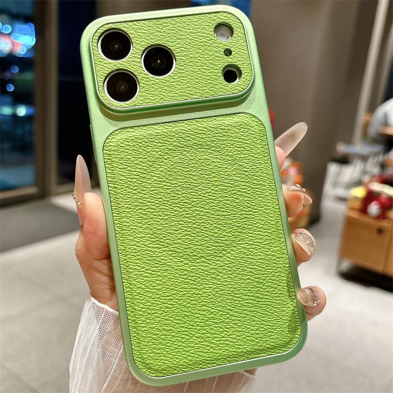 

Чехол для iPhone 17 Pro с узором из личи и кожи, подходит для моделей Apple 13, 14, 15 и 16. Мгновенно трансформируется для закрытия больших окон. iPhone 15 Pro
