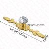 KAK Gold Diamond Crystal Glass Cabinet Knobs and Handles Cupboard Door Pulls Zinc Alloy Kitchen Handle Furniture Door Hardware