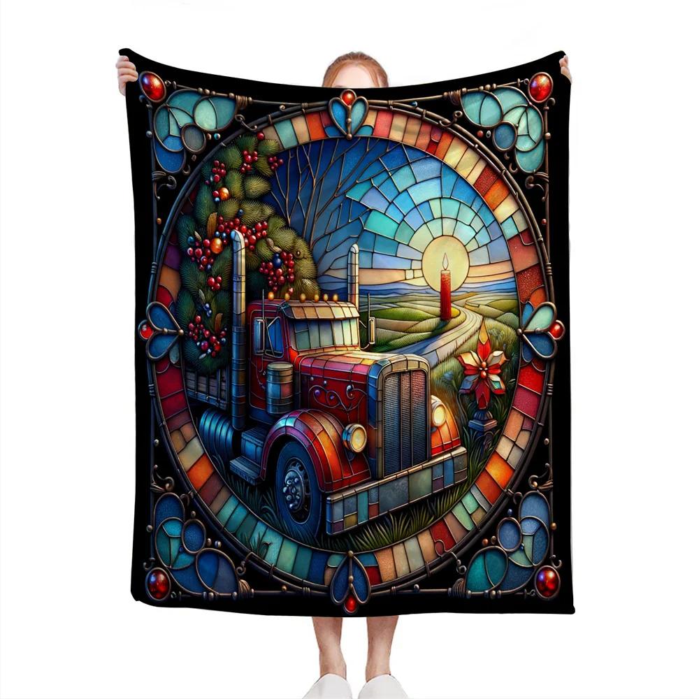 Bold Big Car Design Soft Microfiber Throw Blanket – Cozy for Bed, Sofa, Camping, Picnic & Winter Warmth Decor
