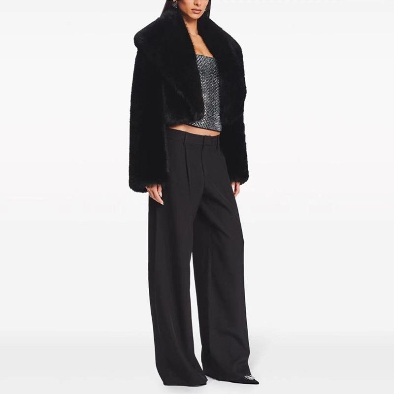 New imitation fur short coat, fashionable versatile fur coat women's long sleeves