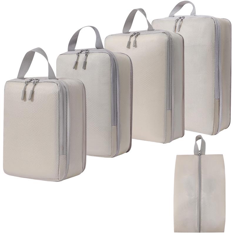 Compression Travel Storage Set: Washable Organizer for Cosmetics, Shoes, and Clothes