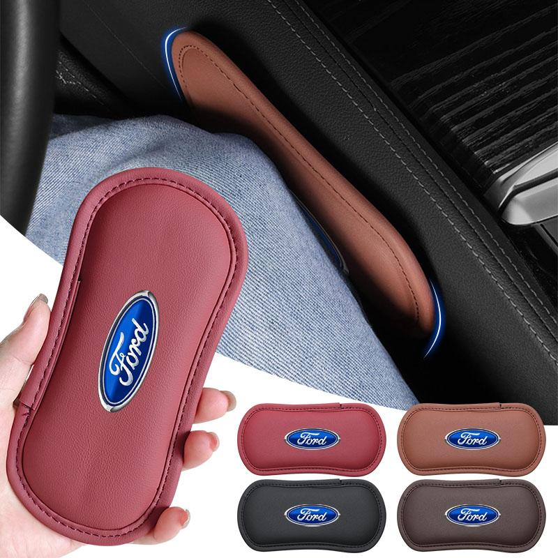 Car Leather Knee Pad Cushion Cushion Thigh Support Anti-collision Pad For Ford Focus Mondeo Kuga Fiesta MK7 Escort Explorer Edge 2 4 MK2 MK4