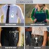 2 Pack Stainless Steel Retractable Keychain Holders Stretchable Work Lanyard with Secure Belt Attachment Daily Use