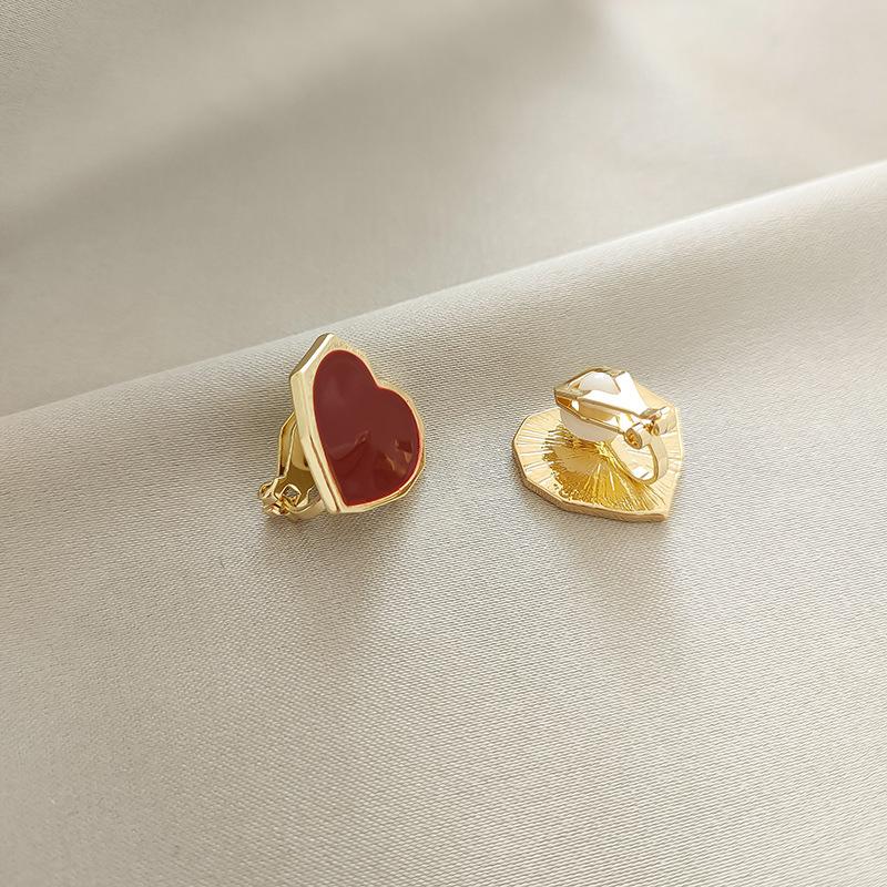 Korean Version of Advanced Ear Clip Without Ear Hole Women's Fashion Retro Versatile Cool Style Temperament Simple Earrings