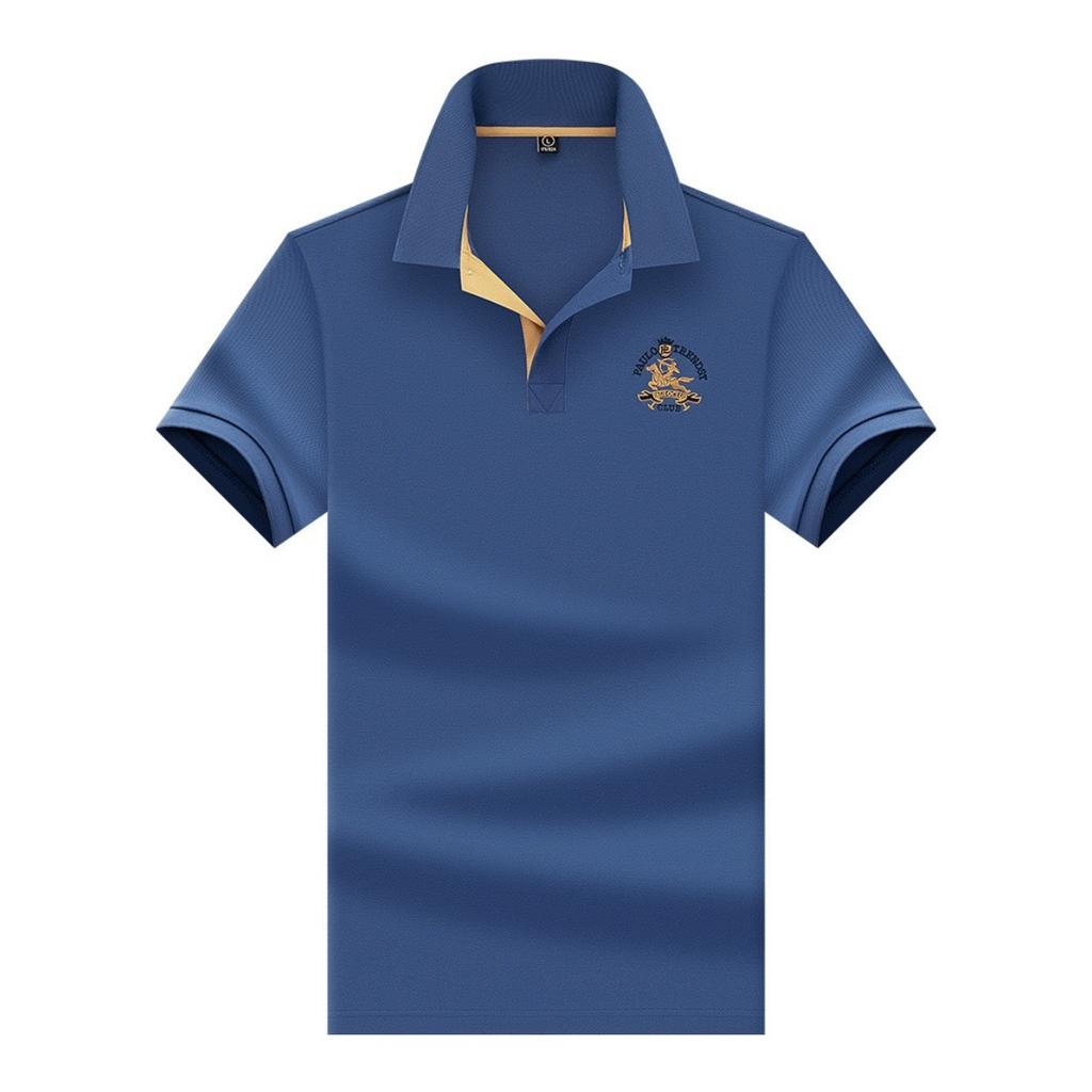 STORN Designer Brand Short Sleeve Polo Shirt Summer Best-selling Pony Letter Embroidered Solid Color Business Casual Men Lapel T-shirt
