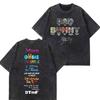 Rapper Bad Bunny Tour  Debi Tirar Mas Fotos DTMF Merch Tshirt Unisex Fashion  Summer ONeck Tee Hip Hop Vintage Washed Tshirts
