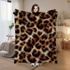 Wild Leopard Print Flannel Blanket, Non-Shedding, Suitable for All Seasons. Whether Used On The Bed In The Bedroom, Draped Over The Sofa In The Living