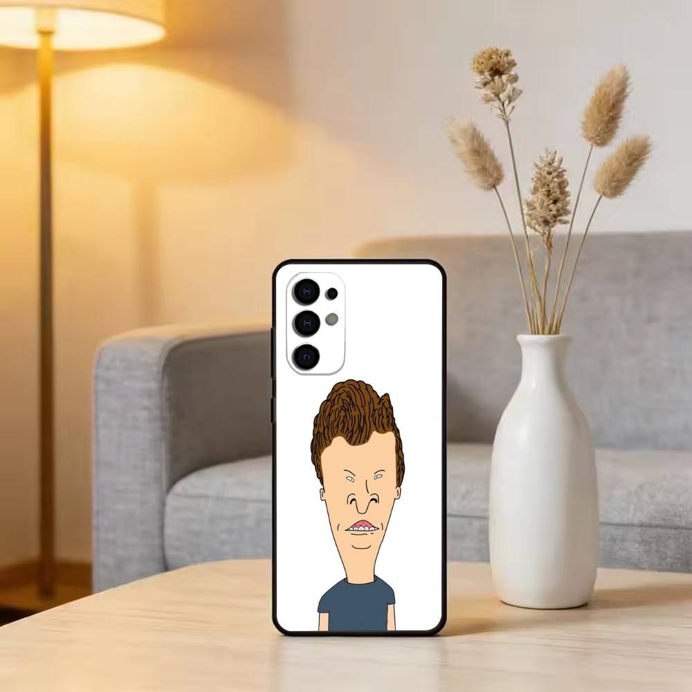 Beavis & B-Head Phone Case For Samsung S25,S24,S21,S22,S23,S30,Ultra,S20,Plus,Fe,Soft Silicone Black Cover