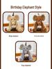 Cute Sitting Elephant Plush Toy Birthday Gift 