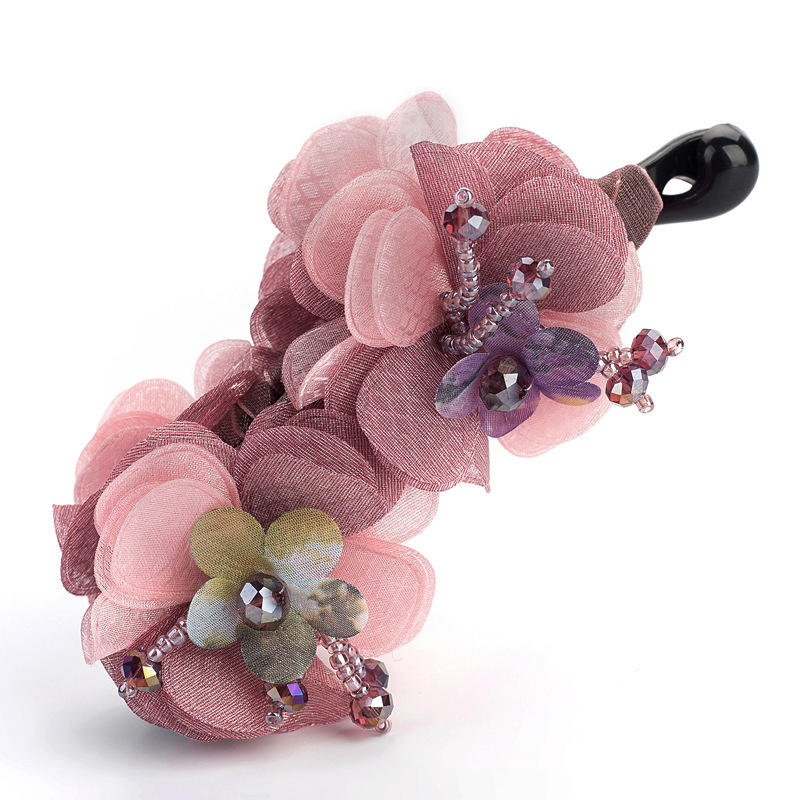 Flower Hair Clip Ponytail Holder Durable Long Lasting Strong Hold Braiders Non Slip French Barrettes Updo Claw Clip