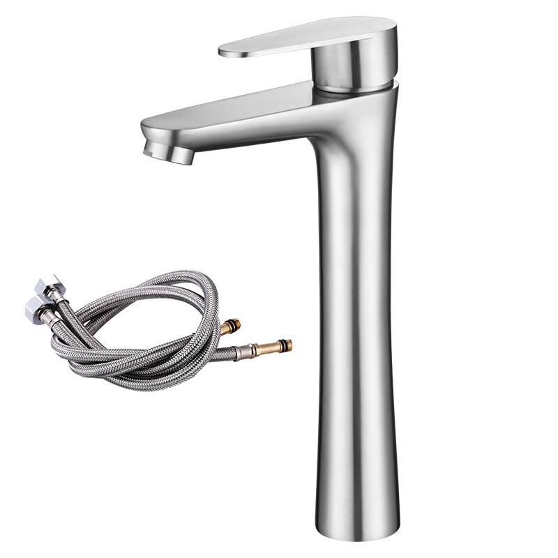 VEMUSE 304 Stainless Steel Tall Single-Hole Basin Faucet