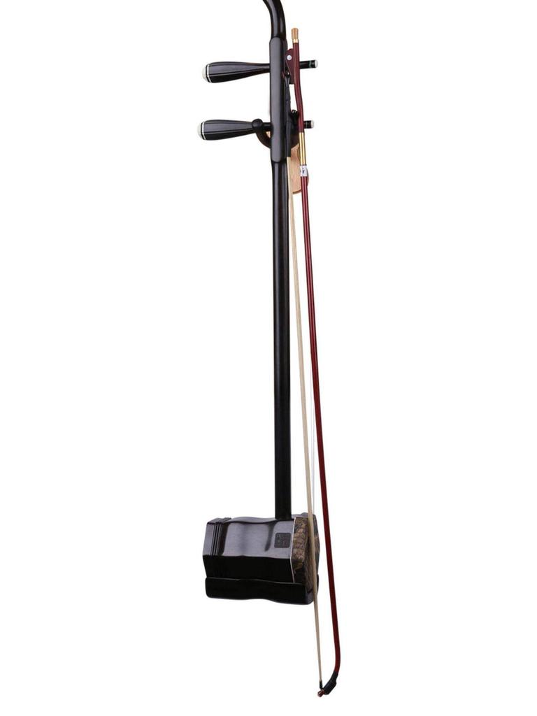 Solid Wood Erhu Wall Mount Display Stand for Music Store or Home Use