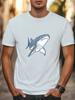 Blue Whale with Dots Graphic Unisex T-Shirt Women Men Trendy Tee Casual T-shirt Unisex T-Shirt