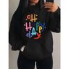 Happy Day Colorful Art Letter Printing Womens Hoody Hip Hop Multicolor Hoodie Autumn Pullover Pocket Female Hoodies