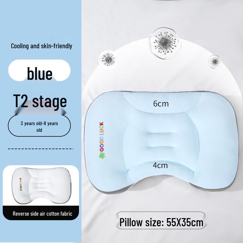Children's Breathable Ice Silk Neck Pillow for Ages 6 Months To 8 Years, All-Season Kindergarten Use
