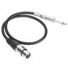6.35mm XLR Female to TRS Audio Cable Balanced Interconnect Cable for Microphone MixerXLR Female 1m   3.3ft