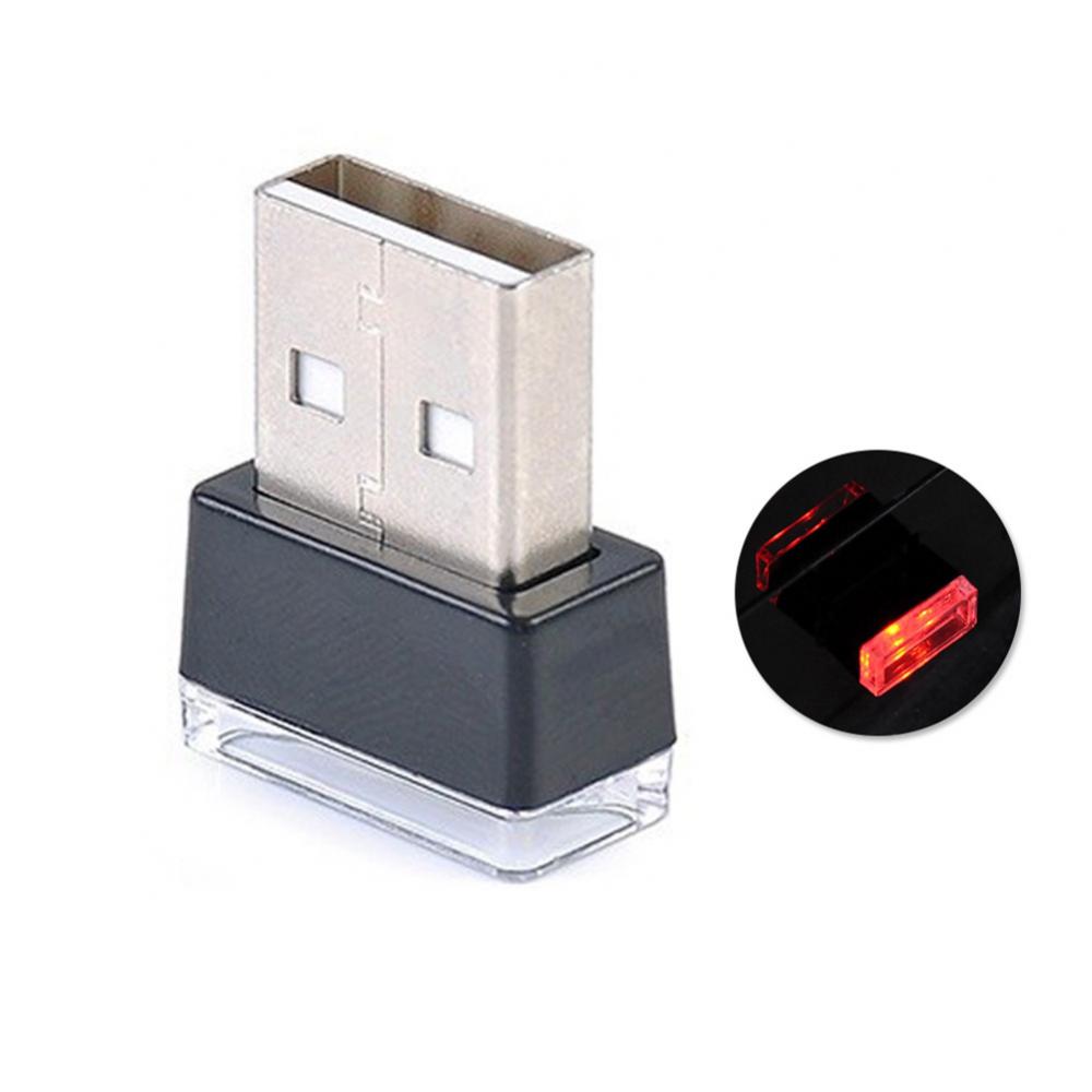 Портативный USB светодиодный интерьер автомобиля окружающая атмосфера ночник декоративная лампа красный