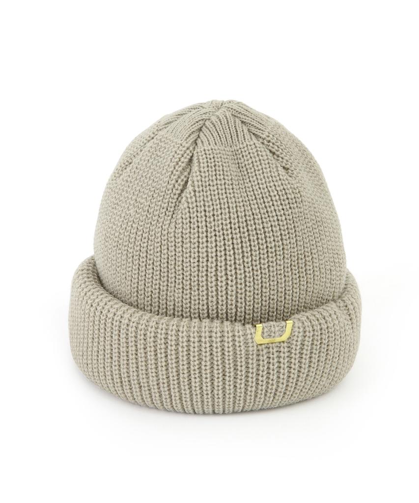 Eondeokeonteulolseutyudio Winter Short Beanie Double Roll Up Beanie / Ac / Field Oatmeal