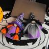 Plush Faceless Dwarf Ornaments Halloween Witch Gnomes, Cute Doll with Gnome Sets for Spider Bat, Home Table Office Indoor Party Decor Small Polyester