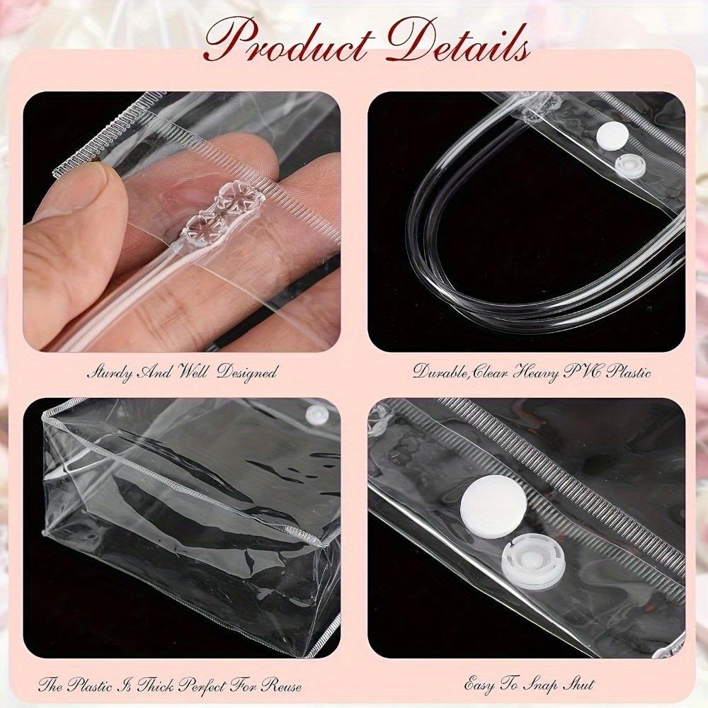 16ks Průhledná dárková taška z PVC Průhledná plastová dárková taška pro družičky Vhodné pro svatební oslavy Uvítací večírky Svatební dárky Dárkové tašky