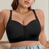 European and American Oversized Front-clasp Bra Without Steel Ring Comfortable Underwear for Running Shockproof and Gathered Beautiful Back Bra