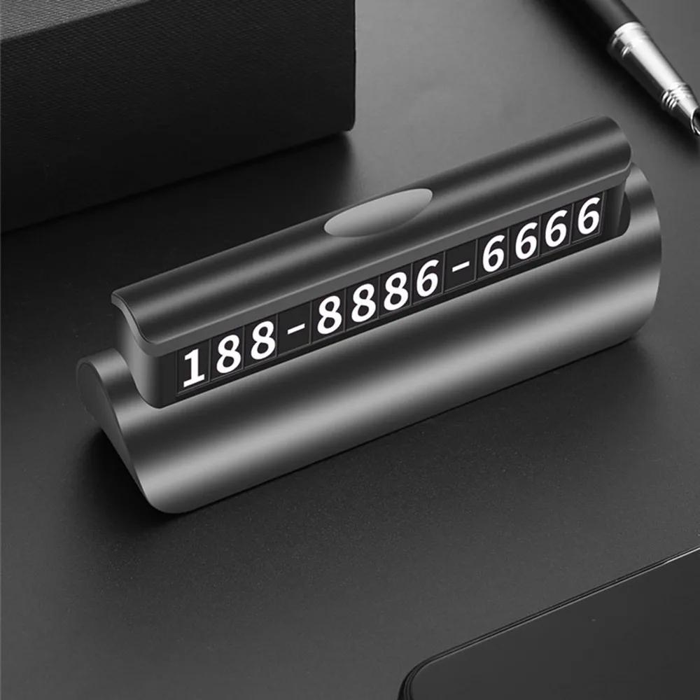 

Автомобильные аксессуары, мини-портативный телефонный номерной знак с переключателем, номер телефона, визитная карточка, временная табличка для парковочной карты чёрный