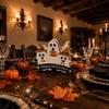 Wooden Halloween Tissue Holder Ghost Pumpkin Tabletop Napkin Organizer Festive Dining Room Decor Paper Towel Stand for Holiday Use
