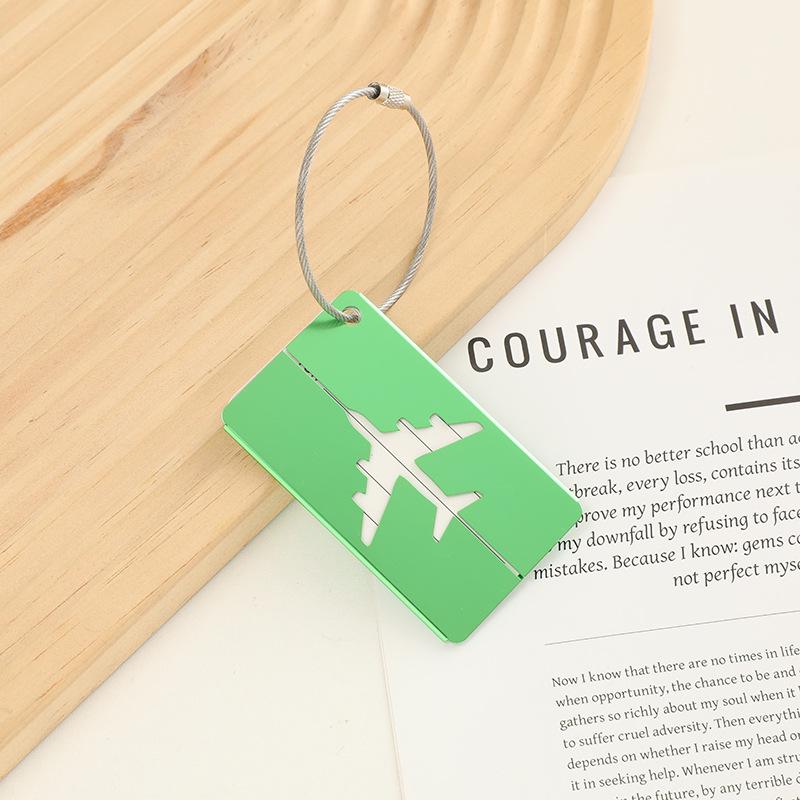 

Airplane-Shaped Aluminum Luggage Tag and Business Gift зелёный