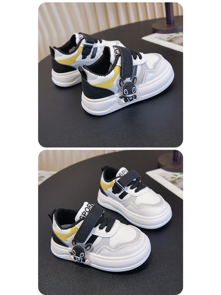 2026 Kids' Soft-Soled White Walking & Skate Shoes – Trendy Spring/Autumn Style for Boys & Girls