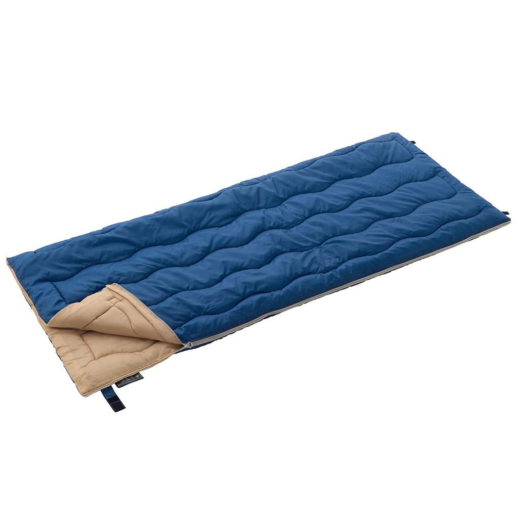 LOGOS Antibacterial and Odor-Resistant Washable Domir Sleeping Bag, Size 0, Blue (Approx. 80cm Wide X 190cm Deep)