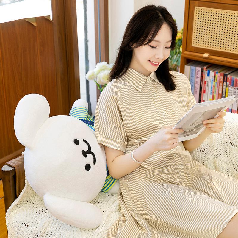 Overalls Skirt Line Dog Plush Toy Dressing Little White Dog Doll Doll Machine Exchange