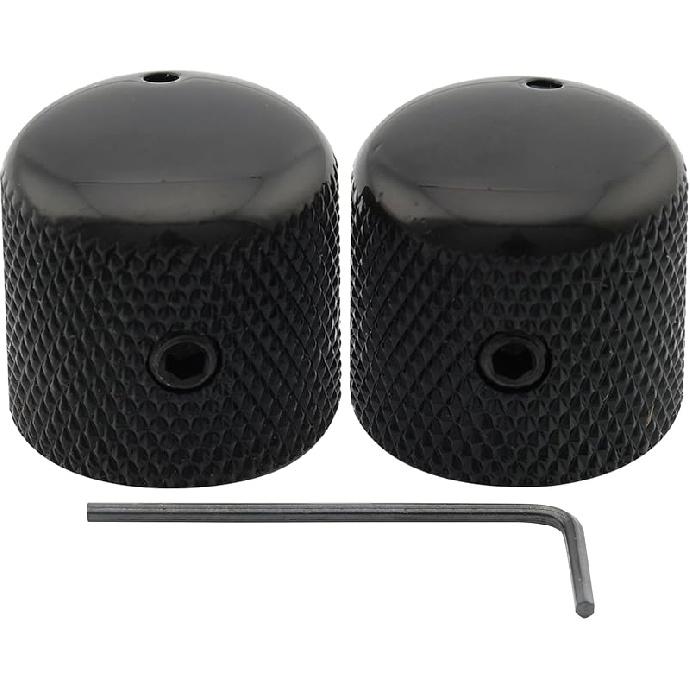 

Musiclily Pro 1/4 Стальные мелко рифленые купольные ручки Универсальные ручки управления с установочным винтом и точкой-индикатором для электрогитары или бас-гитары, черные чёрный