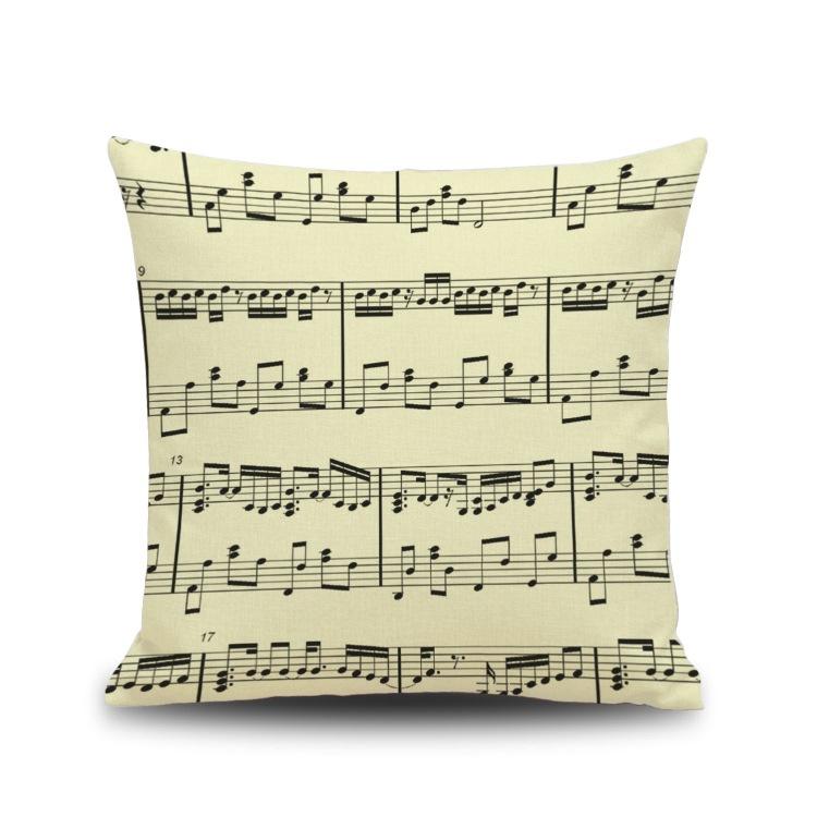 45X45CM Piano Key Wonderful Notes Decorative Pillowcase Car Sofa Art Piece Office Seat Cushion Cover Home Decoration
