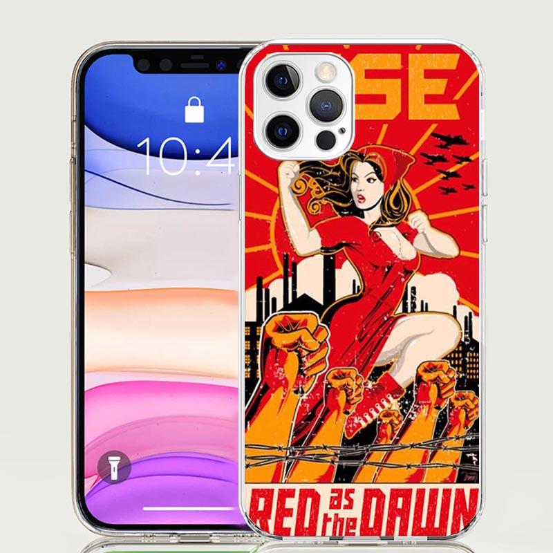 Russia Vintage USSR Communism Phone Case For iPhone 17 Air 16 15 Plus 11 14 Pro Max 13 Mini 12 7 8 + SE Pattern Art Customized C