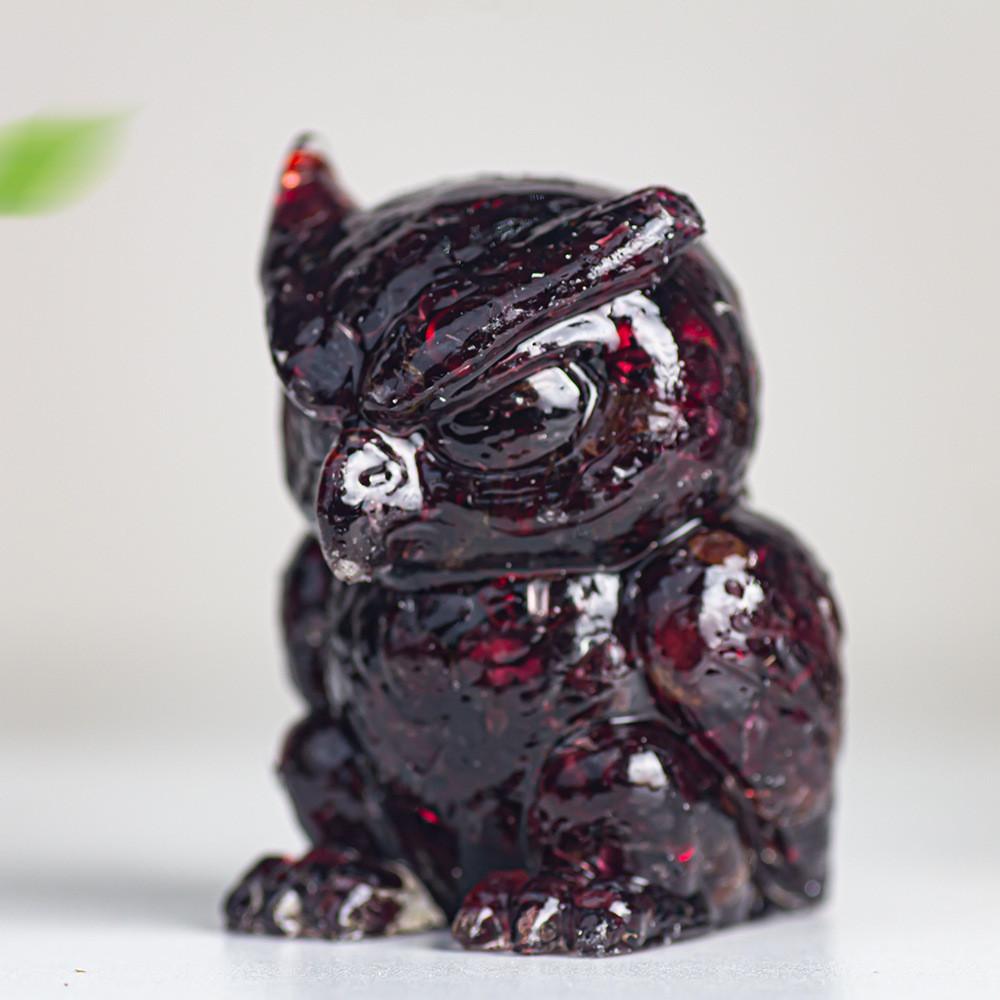 Resin Crystal Owl Figurine Home Decor Gift For Animal Lovers