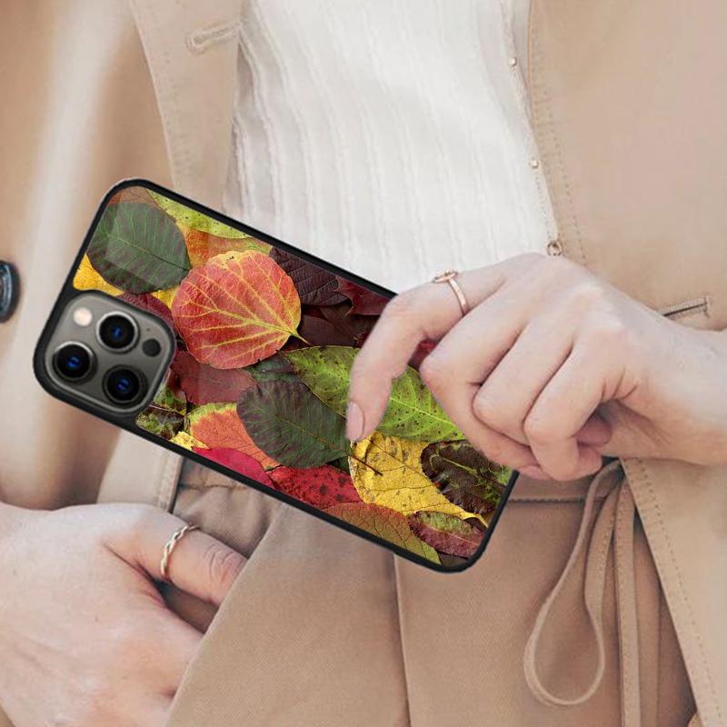 

Магнитный чехол для телефона с осенними листьями для APPLE iPhone 17 Air 16 14 13 12 Pro Max 15 Plus Беспроводная зарядка С чехлом MagSafe iPhone 13mini