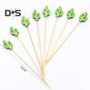 100 Pcs Food Picks Disposable Bamboo No Harm Cactus Shape Salad Sticks for Banquet