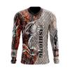Men's Quick-Dry Fishing Shirt - Moisture-Wicking, Long Sleeve Rash Guard with Fish Design, Perfect for Hiking & Outdoor