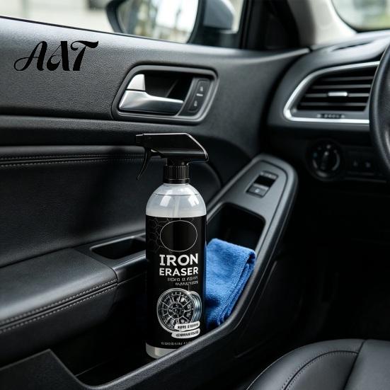 Železný Odstraňovač Rez ve Spreji pro Autokola, Rychle Působící Čistič Prachu z Brzd a Laku, Odstraňovač Kovových Nečistot z Autodílů