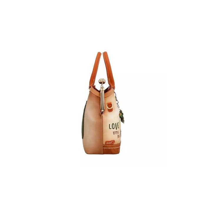 Sac à main - ANEKKE - Kiss Short Handle Bag "Peace & Love" - Multicolore - Synthétique (PU) - Bandoulière amovible