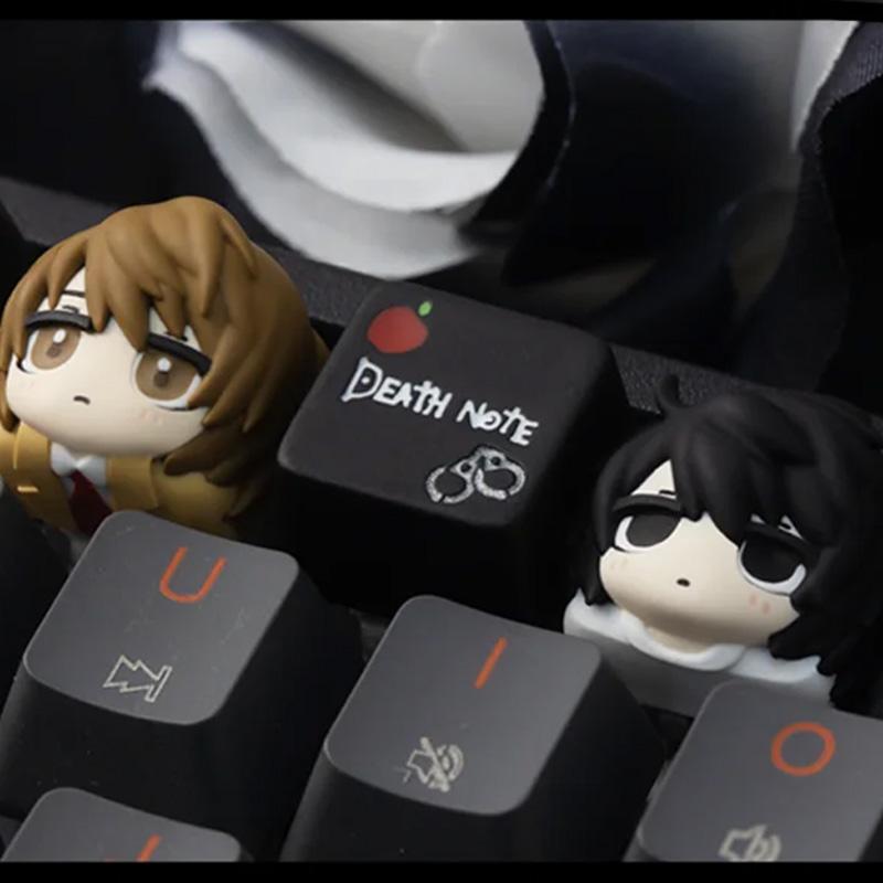 Animation Death Note Light Yagami L Figure Merchandise Cute Anime Custom Mechanical Keyboard Keycaps Esc Otaku Surprise Gifts
