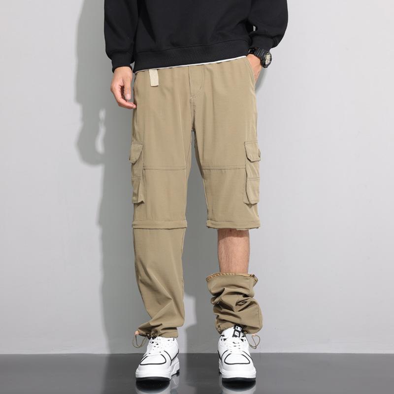 Overalls Men's Straight Quick-drying Large-size Men's Pants Loose Summer Thin Removable Summer Outdoor Charging Pants