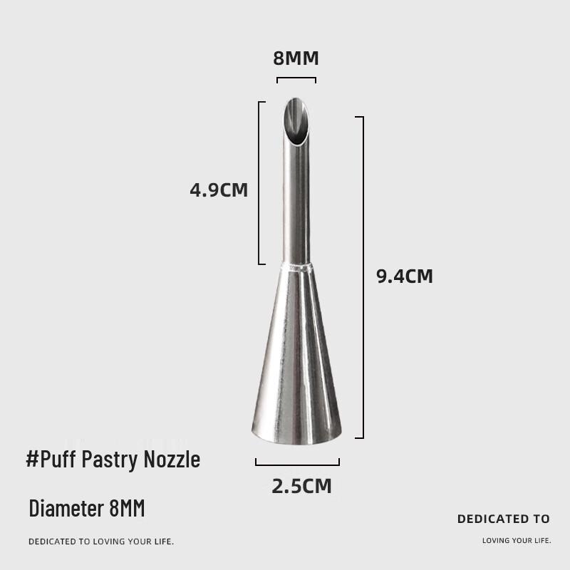 Stainless Steel Cream Puff Decorating Nozzle Set