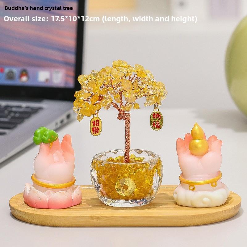 Crystal Tree Resin Craft Gift For Office Decor And Relaxation