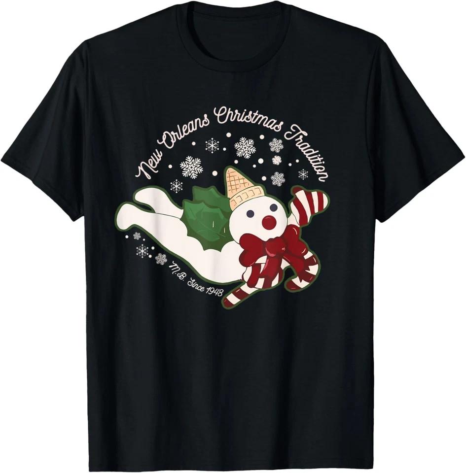 

New Orleans Mr Bingle Christmas Tradition Snowmen Christmas T-Shirt 2XL