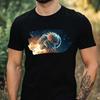 T-Shirt Men Porcupine As Astronaut Motif Cotton Size XS To 5XL