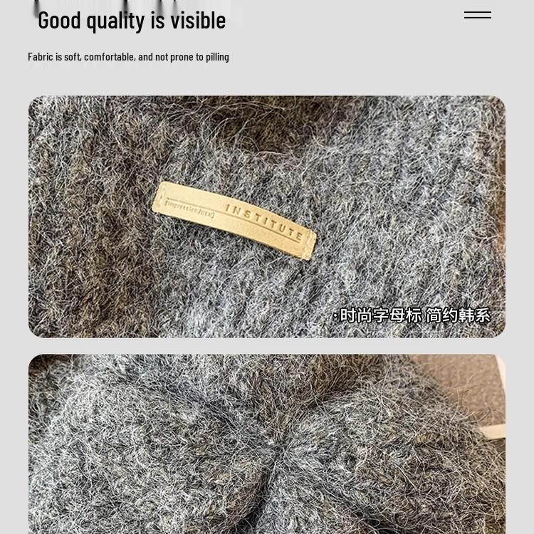 Newcomer Discount: Women's Autumn/Winter Wool Beanie for Large Heads, Slims Face, Korean Style