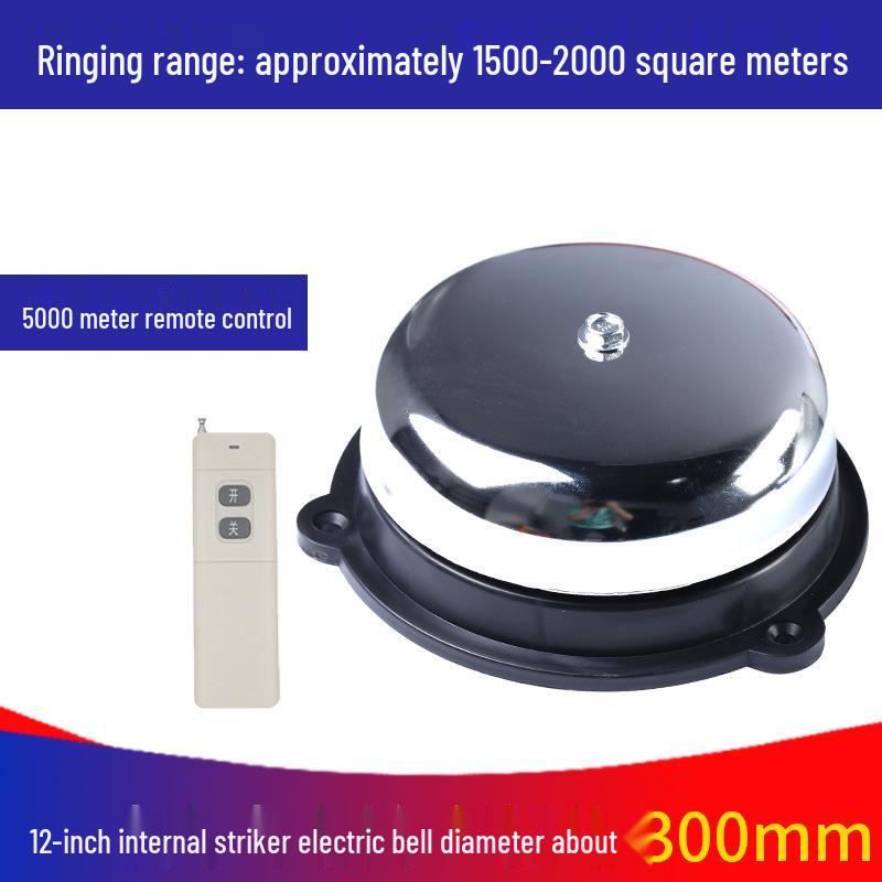 Sparkless Indoor/Outdoor Remote-Controlled Timed Electric Bell