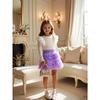 3-7Y Girls' Long-Sleeve T-Shirt + Skirt Children's Half-Skirt Spring/Fall Princess Tulle Skirt Long-Sleeve T-Shirt Puffy Skirt Set